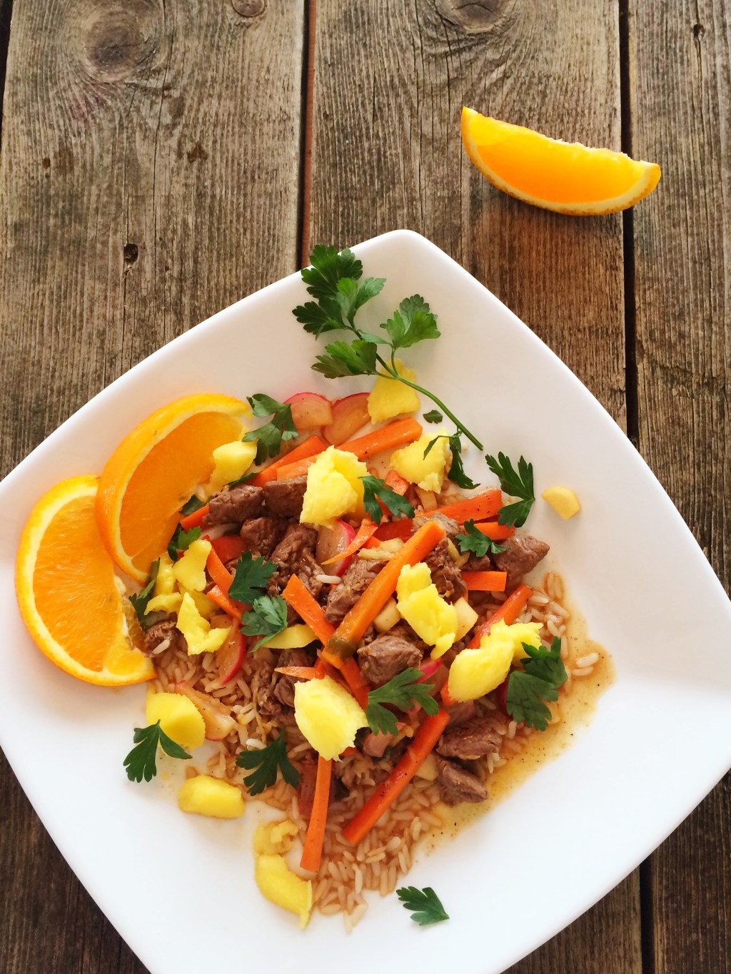 Biff med appelsinsaus