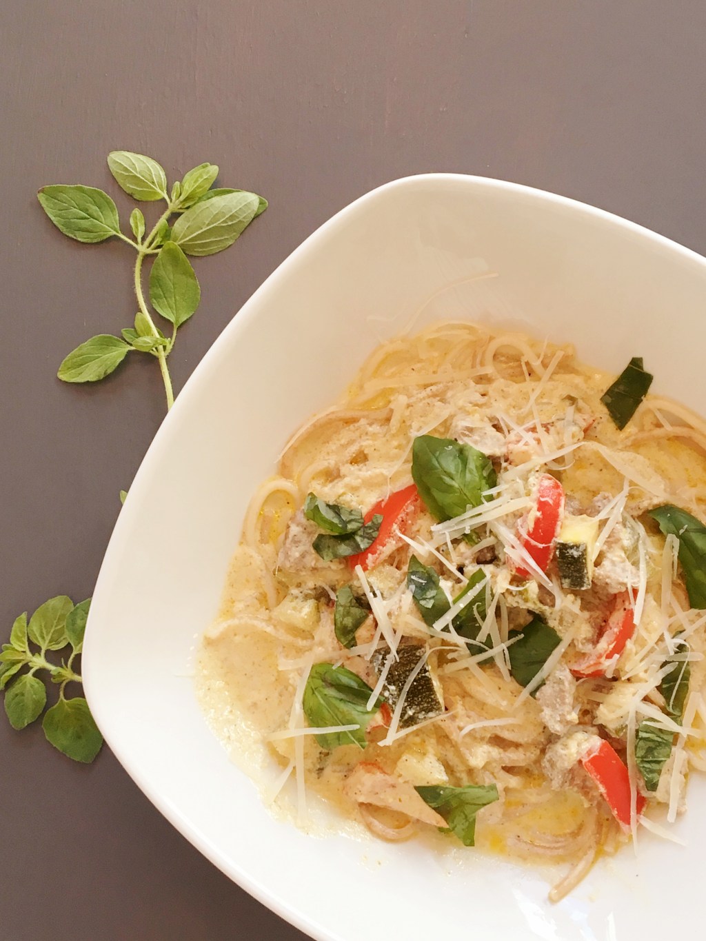 Kremet pasta med&nbsp;biff