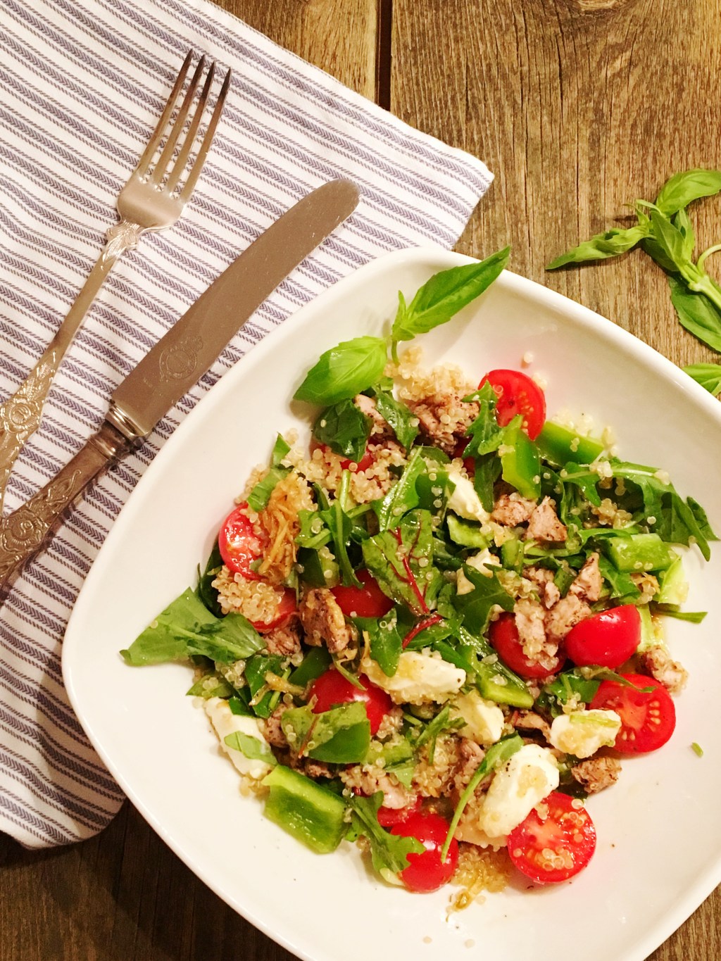 Quinoasalat med mozzarella